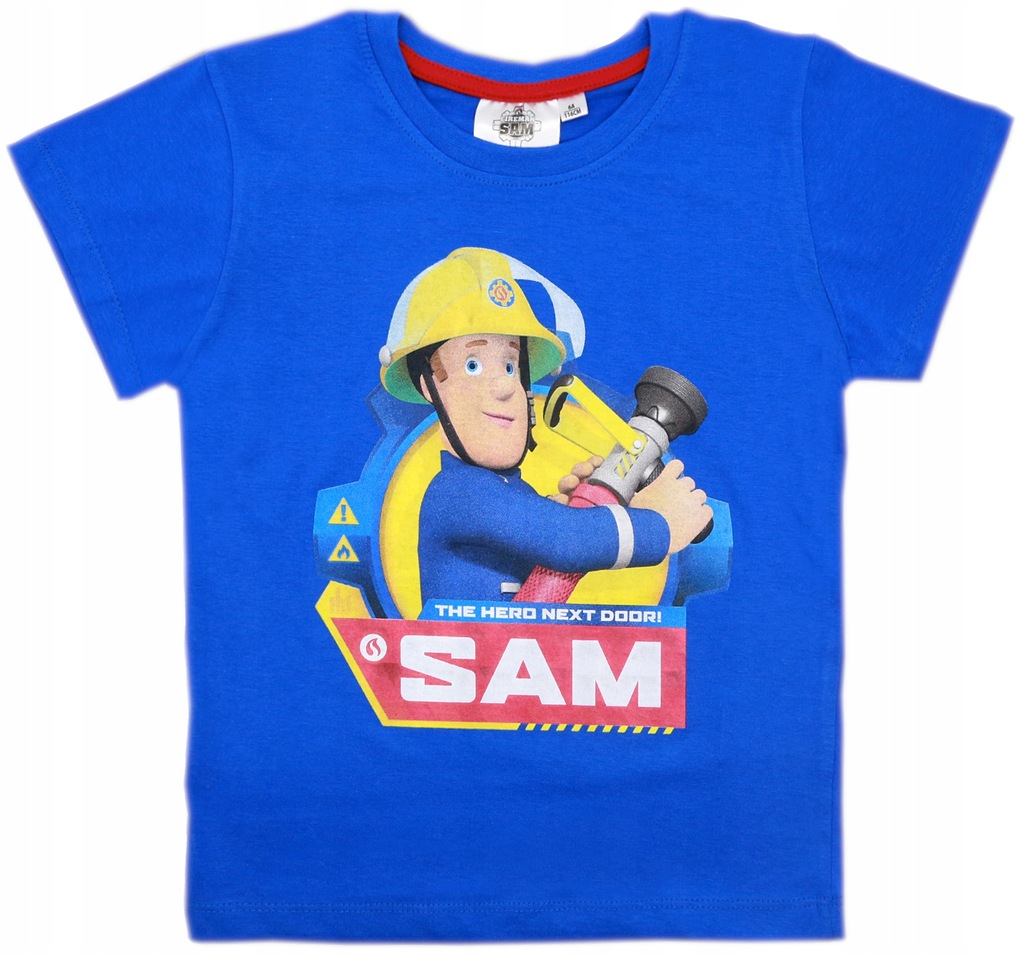 Bluzka Koszulka T-shirt Strażak Sam 110 niebieska