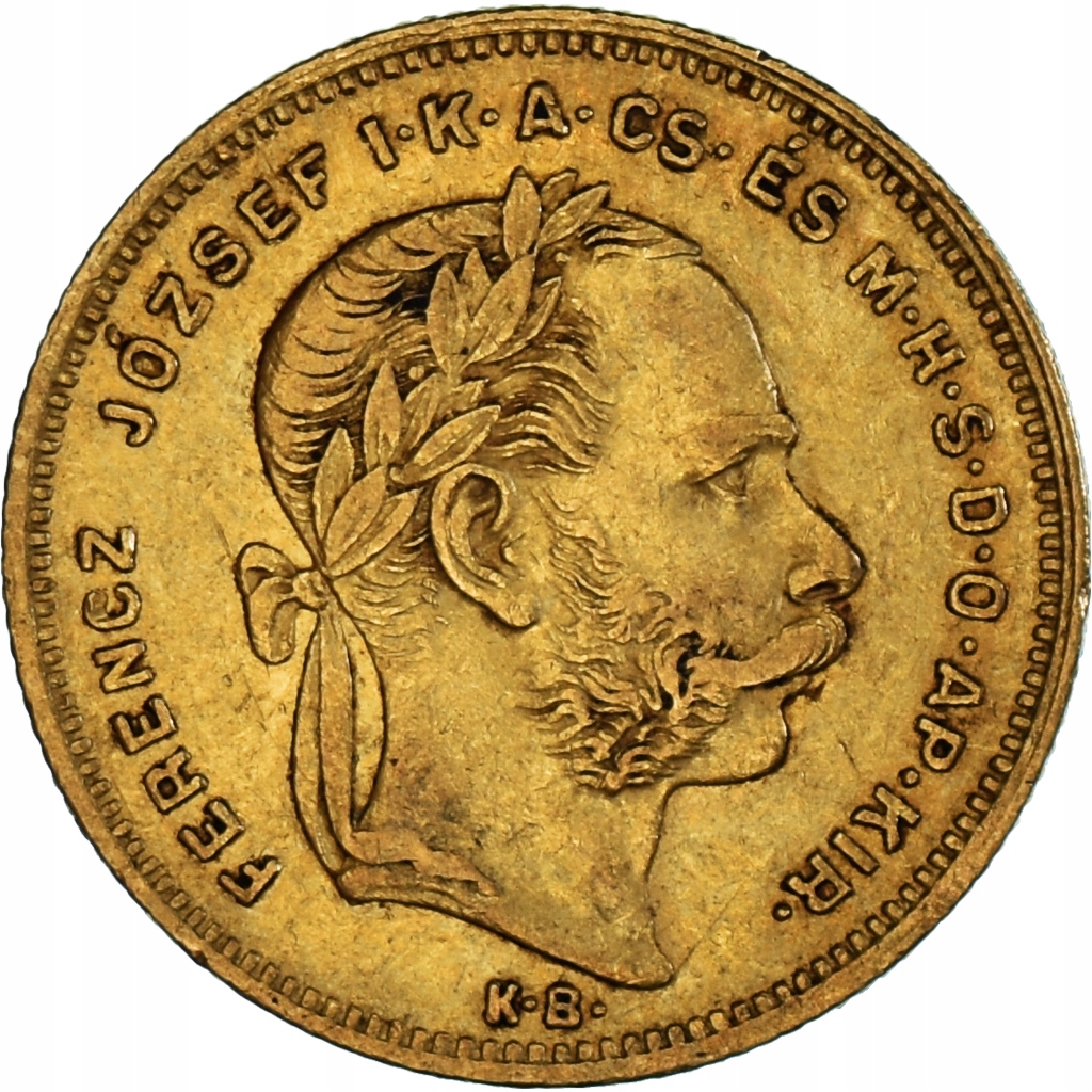 Moneta, Węgry, Franz Joseph I, 8 Forint 20 Francs,