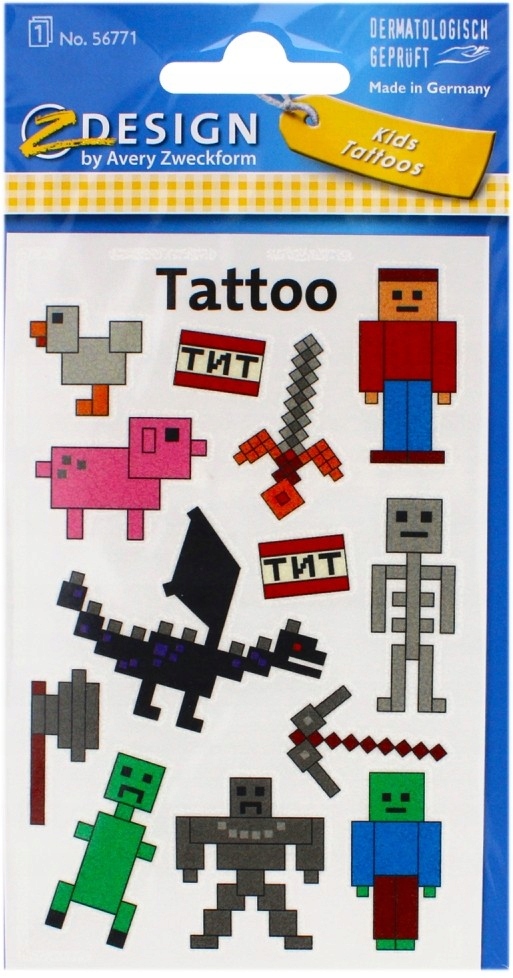 Tatuaże Minecraft Avery zweckform 13 szt.