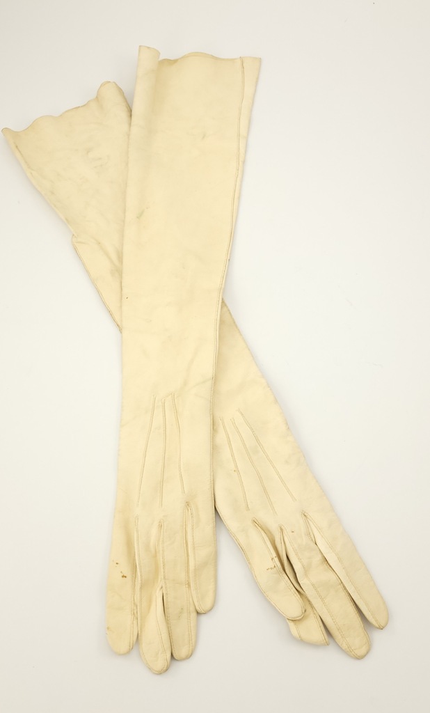 Długie rękawiczki z cienkiej skórki lata 30-te; 3040
