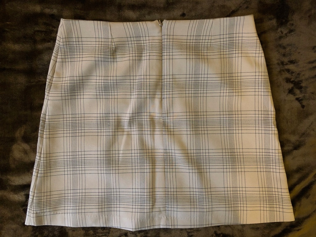 M&S Collection, szara spódnica w kratę, 42 (L)
