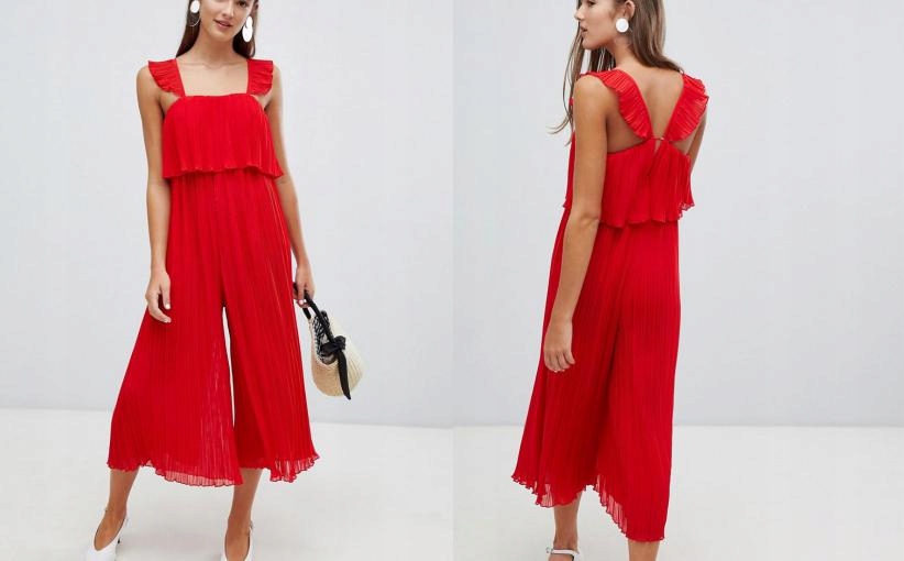 L13376 A05 NEW LOOK PLISOWANY KOMBINEZON 32