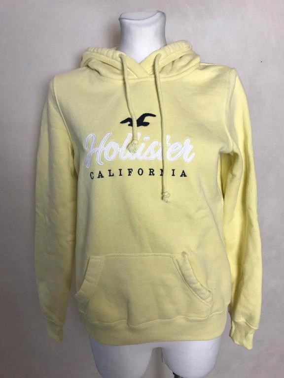 B0A215*HOLLISTER BLUZA Z KAPTUREM ŻÓŁTA 36 S D01