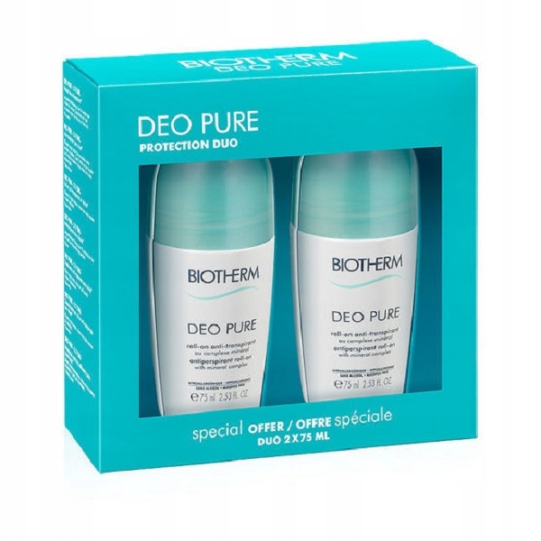 Biotherm zestaw Deo Pure dezodorant w kulce 2x75ml