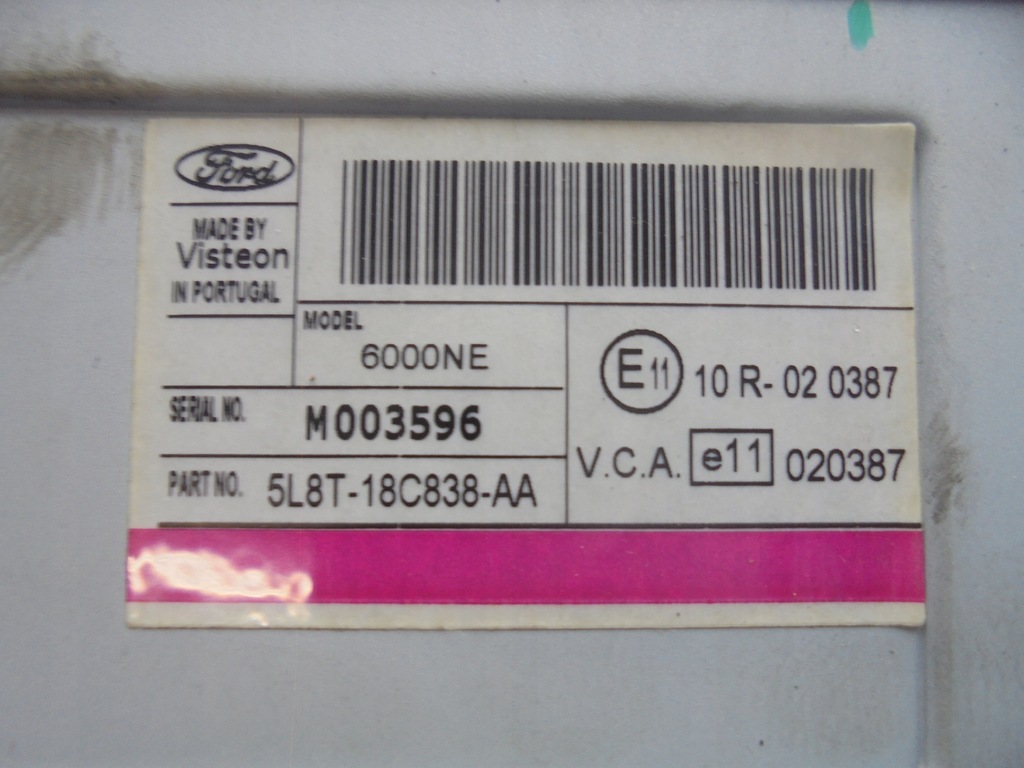 FORD MAVERICK RADIO CD 6000 CD RDS 8107607232 oficjalne archiwum