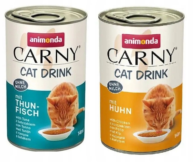 ANIMONDA CARNY CAT DRINK Z KURCZAKIEM I TUŃCZYKIEM 2 x 140 ml