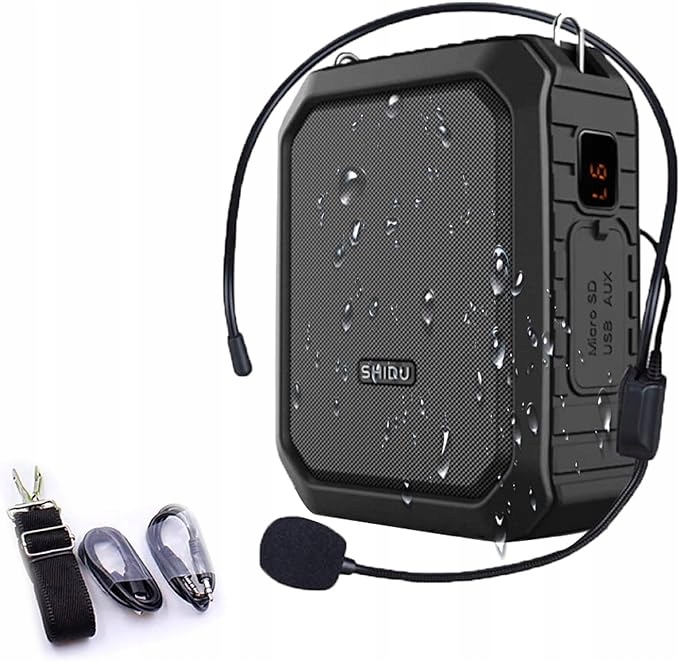 Głośnik przenośny Shidu 18W czarny BLUETOOTH mikrofon wzmacniacz TUR0024