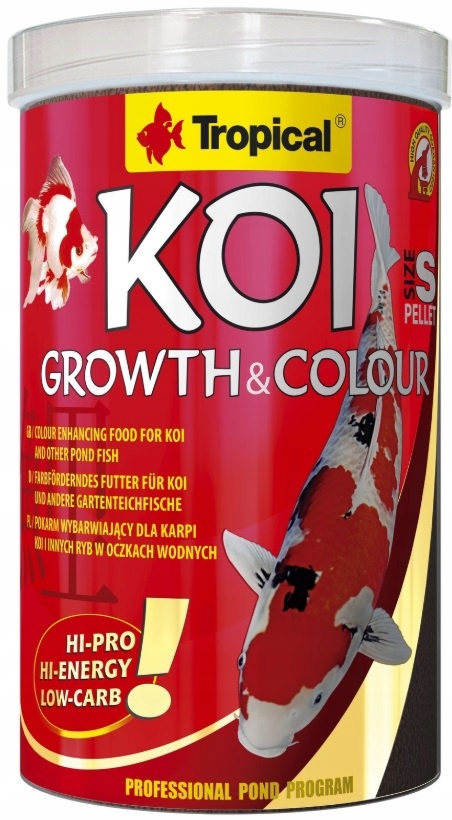 Tropical Koi Growth Colour Pellet OCZKO S 1L 400g