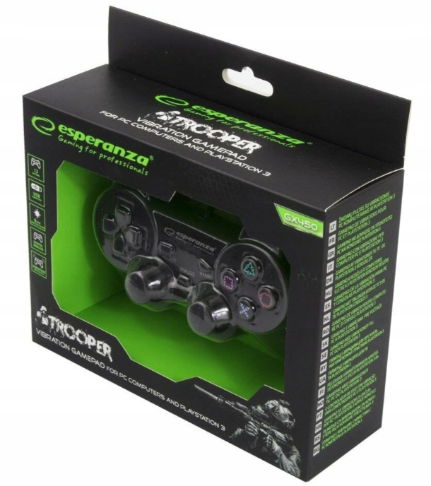 EGG108K Gamepad bezprzewodowy PC/PS3 U SB Gladiator czarny