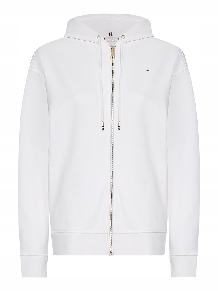 Tommy hilfiger white zip up hoodie hotsell