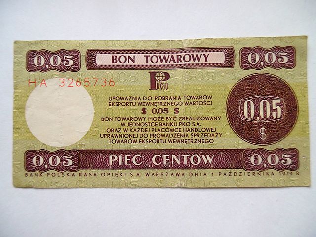 Bon Towarowy Pekao 0,05 $