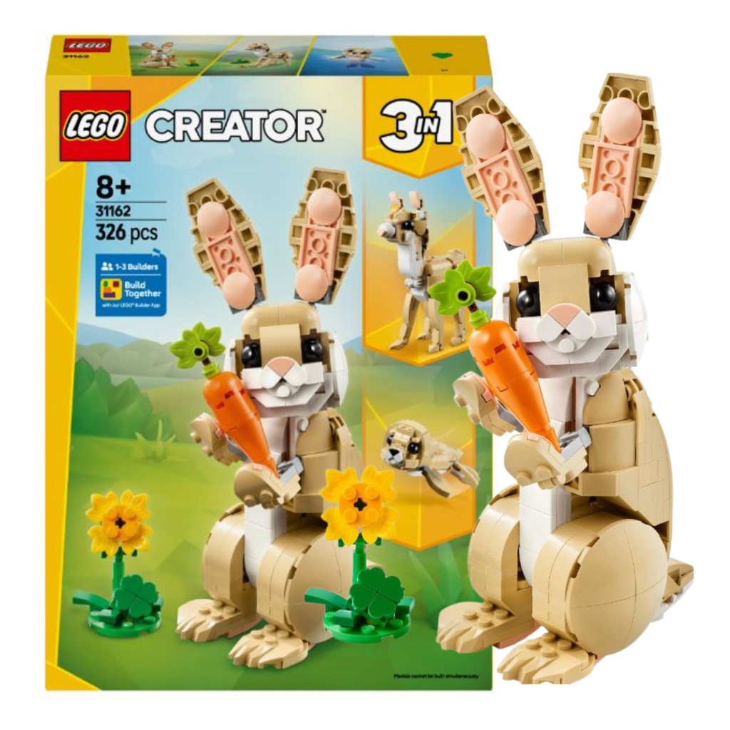 LEGO CREATOR 3w1 Uroczy Króliczek Zestaw Klocków 31162 Układanka dla Dzieci