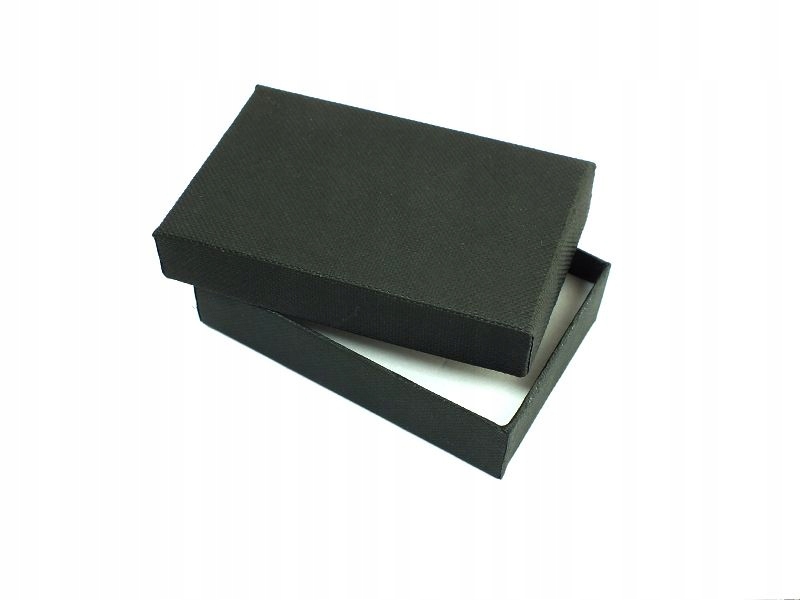 Pudełko z teksturą płótna prostokątne czarne