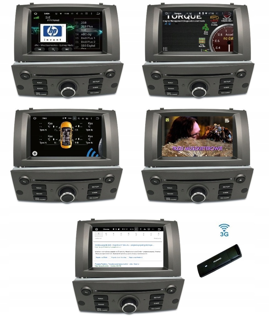 NAWIGACJA RADIO 2DIN PEUGEOT 407 ANDROID 8 2/16