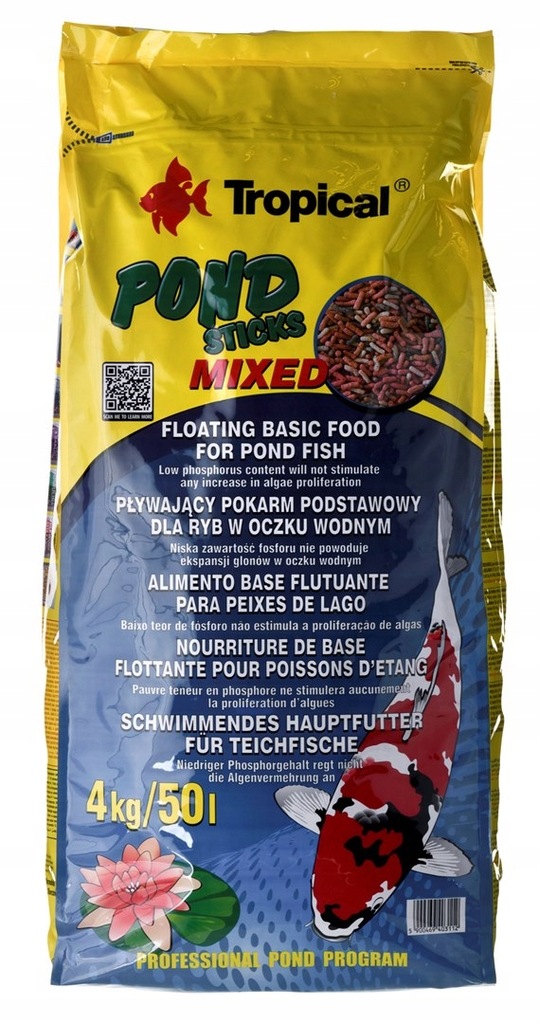 TROPICAL POND STICKS MIXED 4 KG