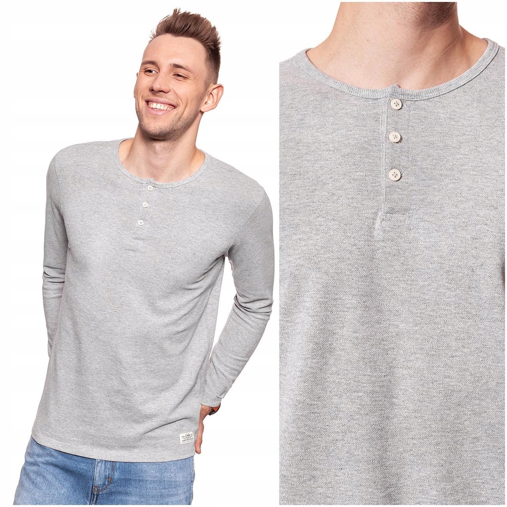 LEE PIQUE HENLEY MĘSKI LONGSLEEVE REGULAR M