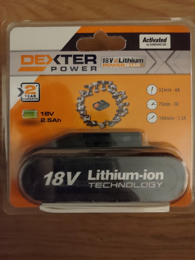 Akumulator Bateria Dexter ABP1825SD 18V 2.5Ah NOWA - 11053403766 ...