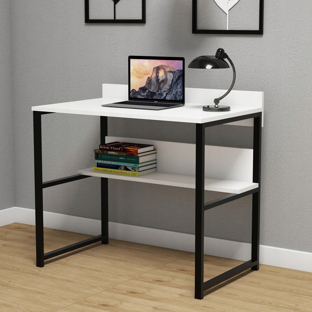 Купить Письменный стол Momento 90 см, индустриальный белый: отзывы ...