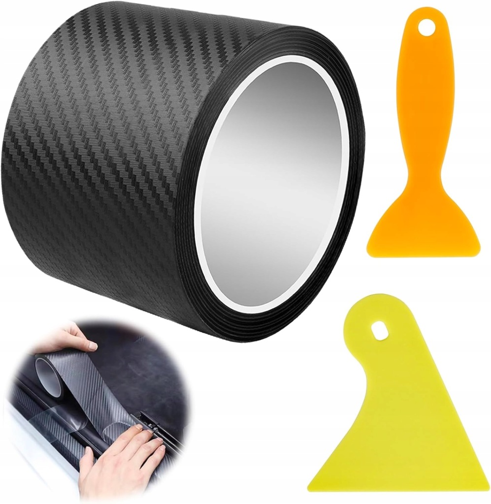 FOLIA CARBON 3D KARBONOWA DO AUTA TUNING SAMOPRZYLEPNA OCHRONNA NA PROGI