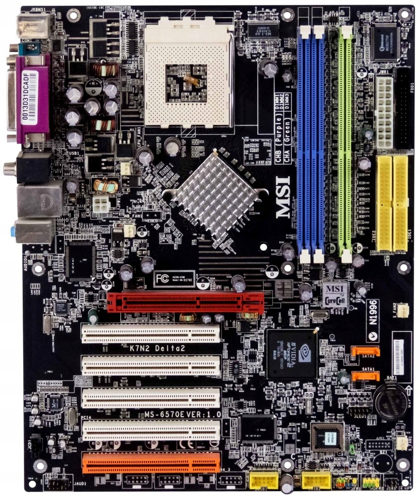 MSI K7N2 Delta2-LSR MS-6570E VER:1.0 s462 DDR AGP