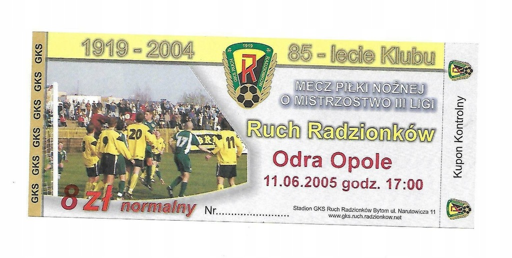 GKS RUCH RADZIONKÓW - ODRA OPOLE 11-06-2005
