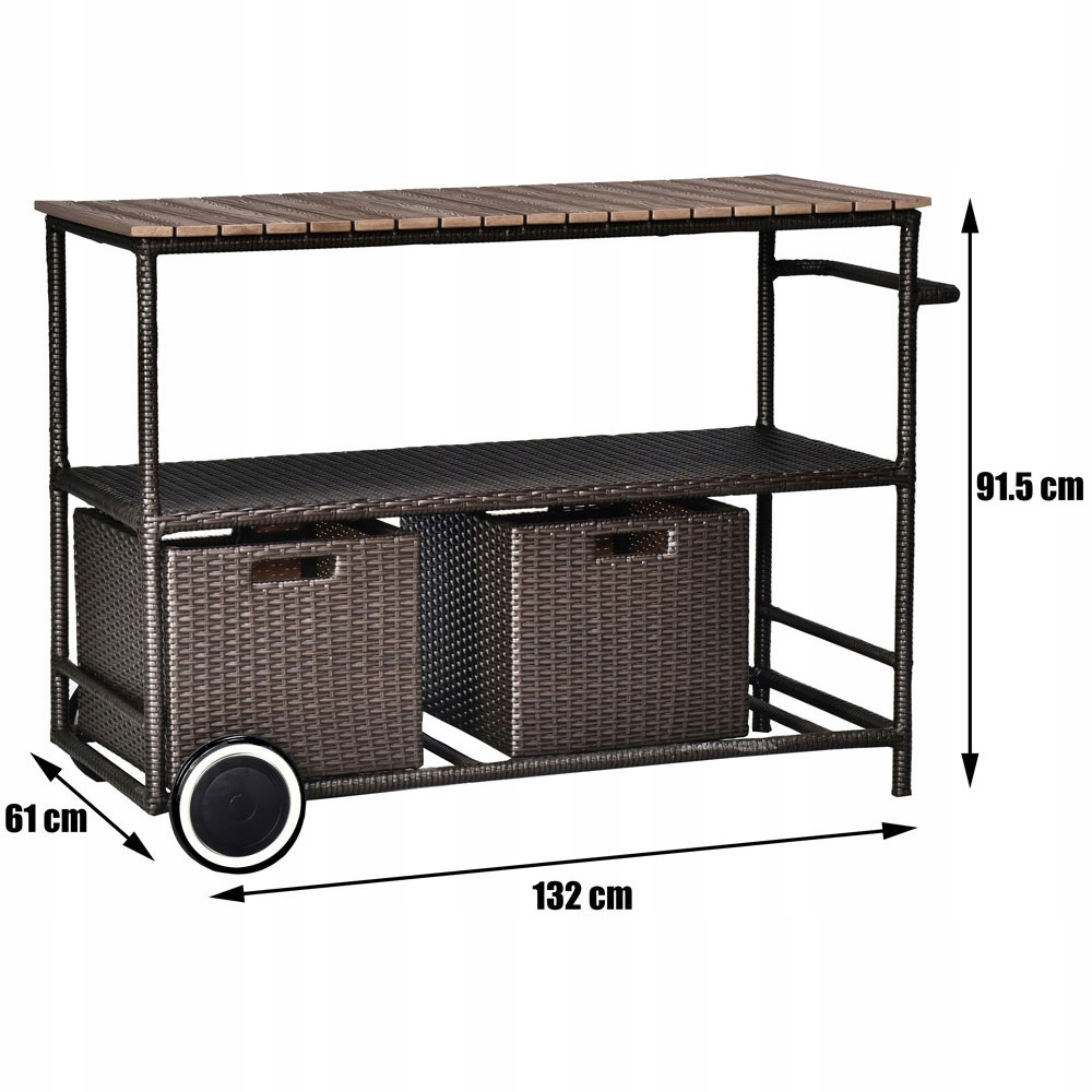 47296 PATIO BAREK OGRODOWY Z TECHNORATTANU WENGE