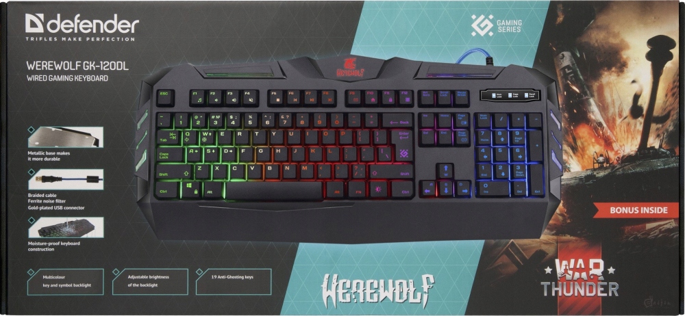 Купить Игровая клавиатура Defender Werewolf GK-120DL Me: отзывы, фото и ...