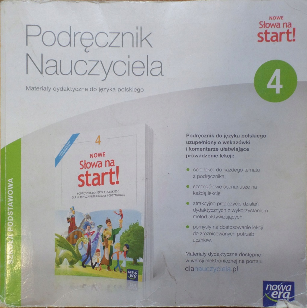 Moja Nowa Era Dla Nauczyciela NOWE SŁOWA NA START 4 książka nauczyciela Nowa Era - 12598025085