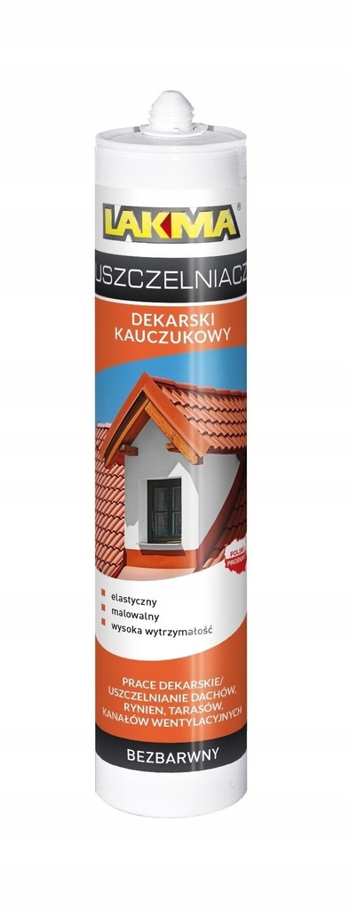 Uszczelniacz dekarski kauczukLakma brązowy 300ml