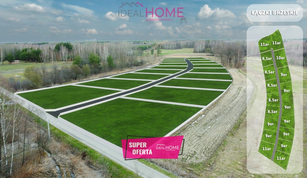 Działka, Łączki Brzeskie, 850 m²