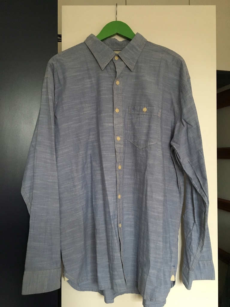 Koszula męska Timberland niebieska XL 100% bawełna