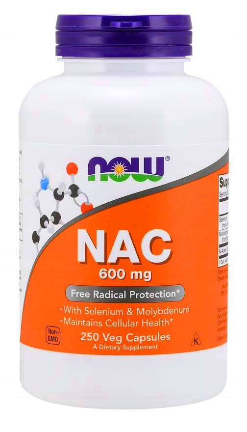 NOW Foods NAC 600 mg 250 kaps N-acetylocysteina