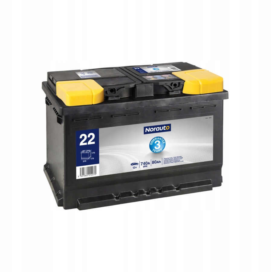 Akumulator Norauto 22 80 Ah - 740 A