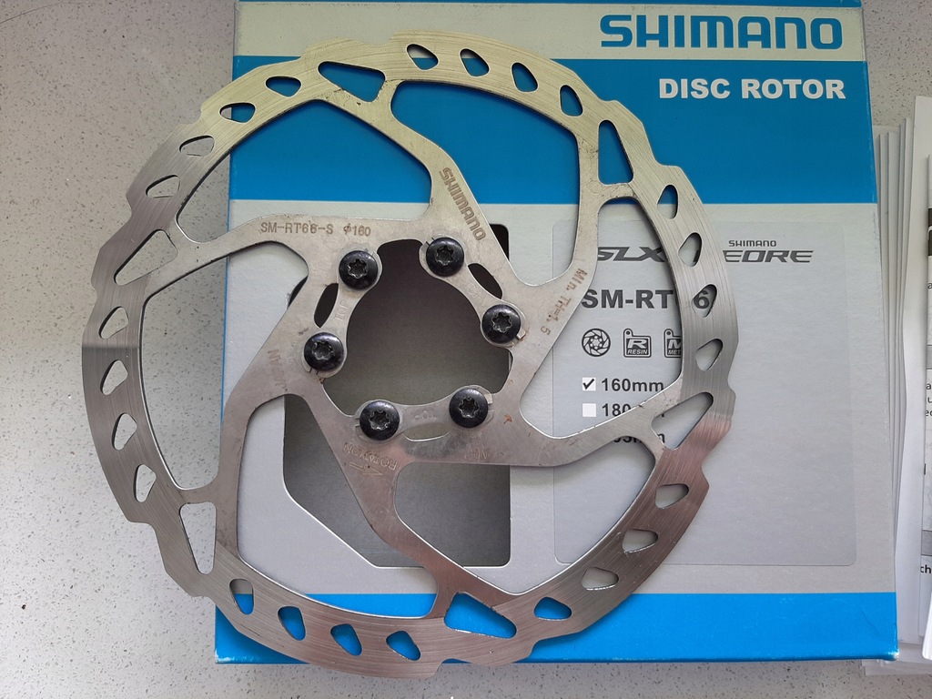 Tarcza Hamulca Shimano SLX 160mm 6śr SM-RT66 Bstok