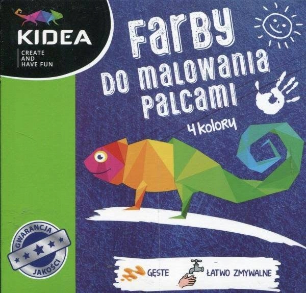 Derform Farby do malowania palcami KIDEA 4 kolory