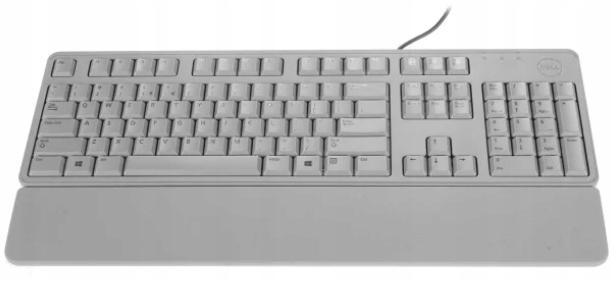 ORYGINALNA PRZEWODOWA KLAWIATURA DELL KB212 QuietKey QWERTY USB SZARA
