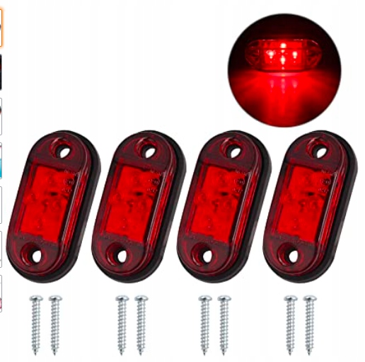 G0125 Justech 4PCs LED światła boczne 4 diody led