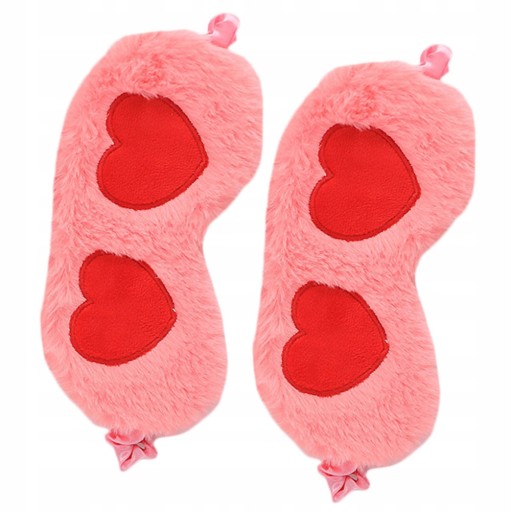 2 szt. Piękny wzór serca Maski na oczy Zasłona