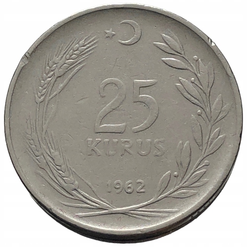 53432. Turcja - 25 kuruszy - 1962r.