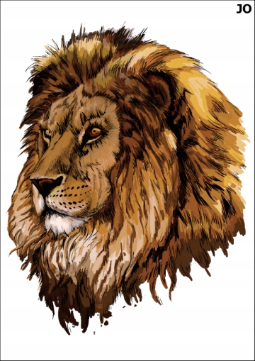 PK16JO Tatuaże tymczasowe LEW lwy zwierzęta ZOO
