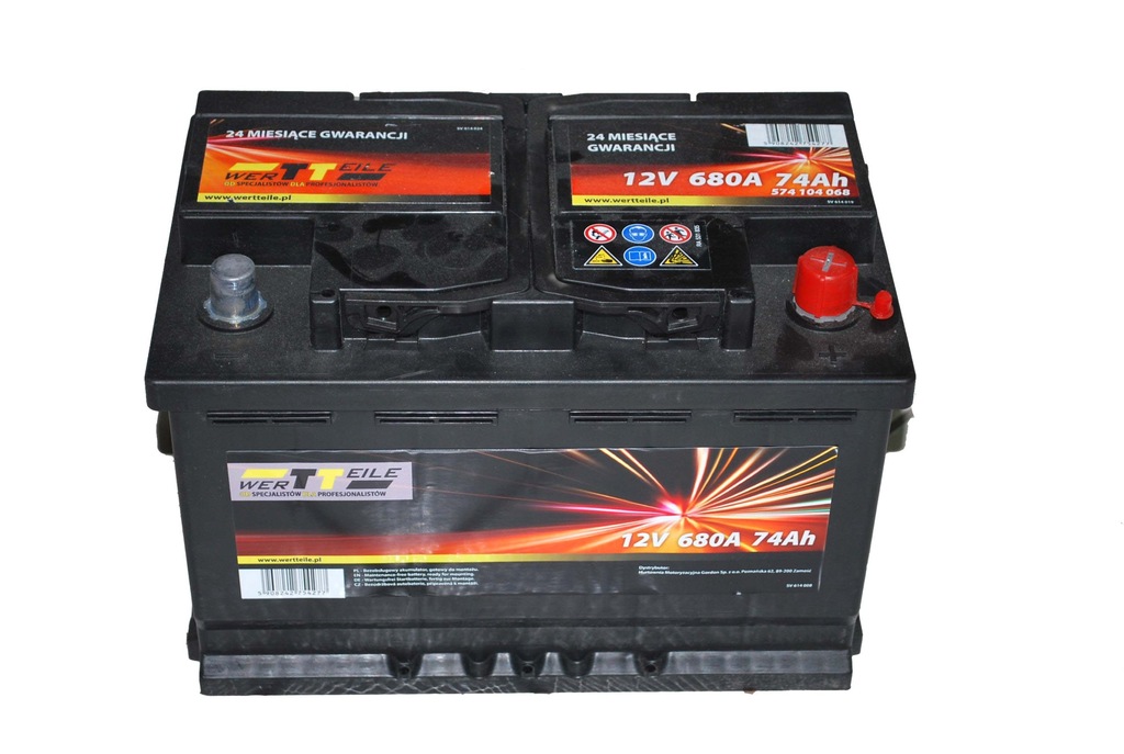 AKUMULATOR 74AH 680A WERTTEILE 278X175X190 - 6779258614 - oficjalne ...