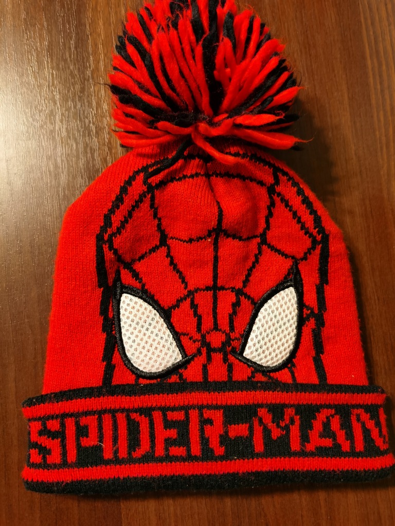 Czapka zimowa Spider-Man czerwona 2-3latka