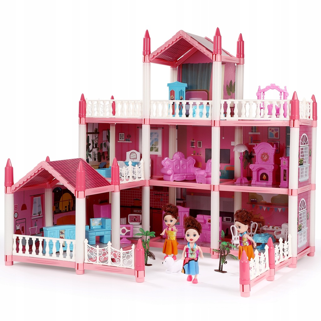 Building Dolls Playset House Girl