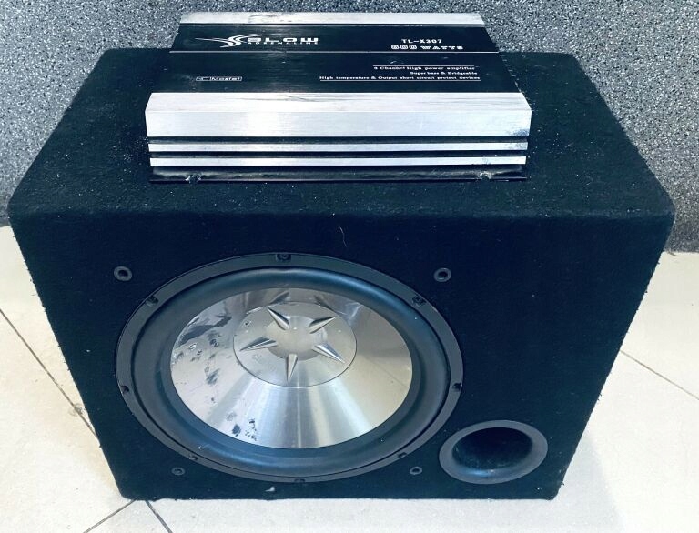 SUBWOOFER CLARION SW3013B/WZMACNIACZ BLOW TLX307 11774690792