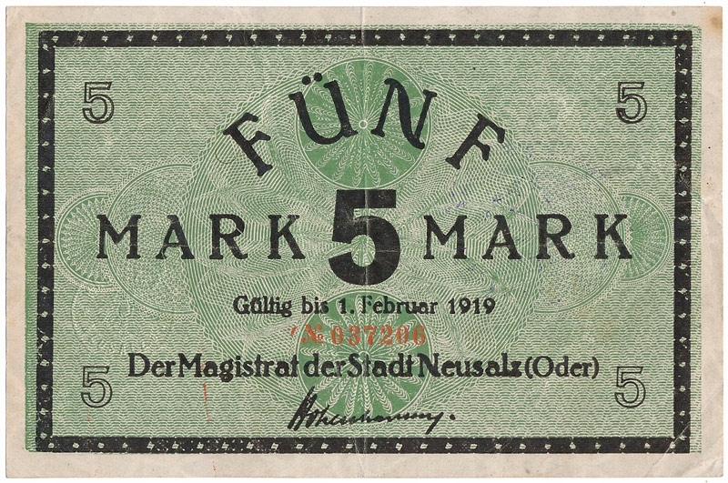 Nowa Sól - Neusalz - 5 marek 1918