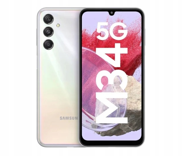 Smartfon Samsung Galaxy M34 6 GB / 128 GB 5G srebrny oryginalny AMOLED