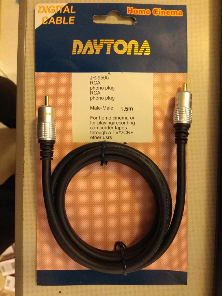 Kabel Coaxial RCA - RCA digital Daytona 1,5m