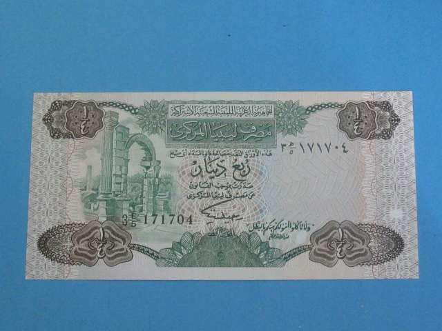 Libia Banknot 1/4 Dinar 1984 ! UNC P-47