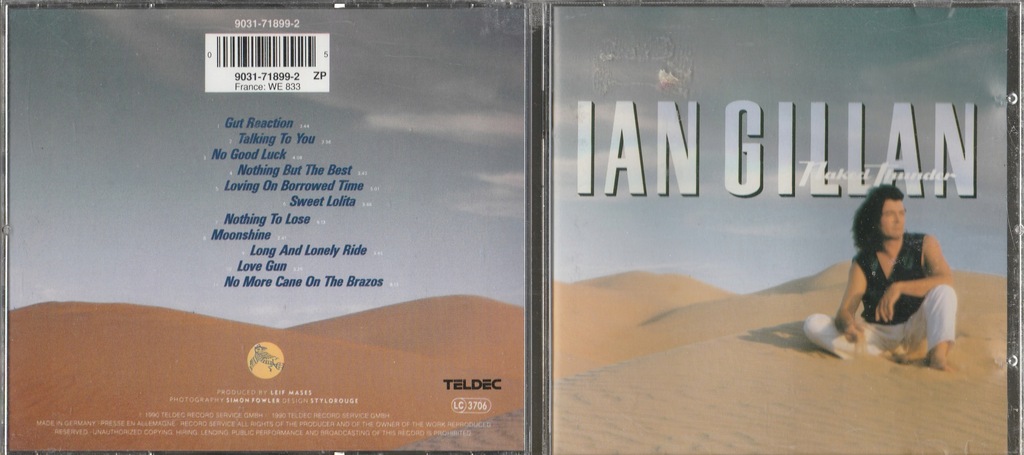 Ian Gillan/Purple CD/DVDなど Płyta CD Ian Gillan - Naked Thunder 1990 I Wydanie Deep