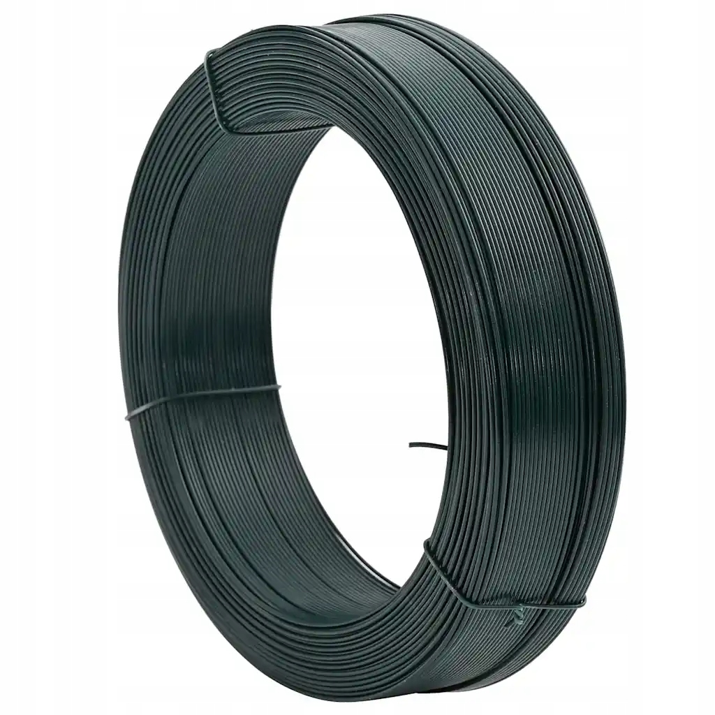Drut naciągowy do ogrodzenia, 250 m, 2,3/3,8 mm, stal, zielony